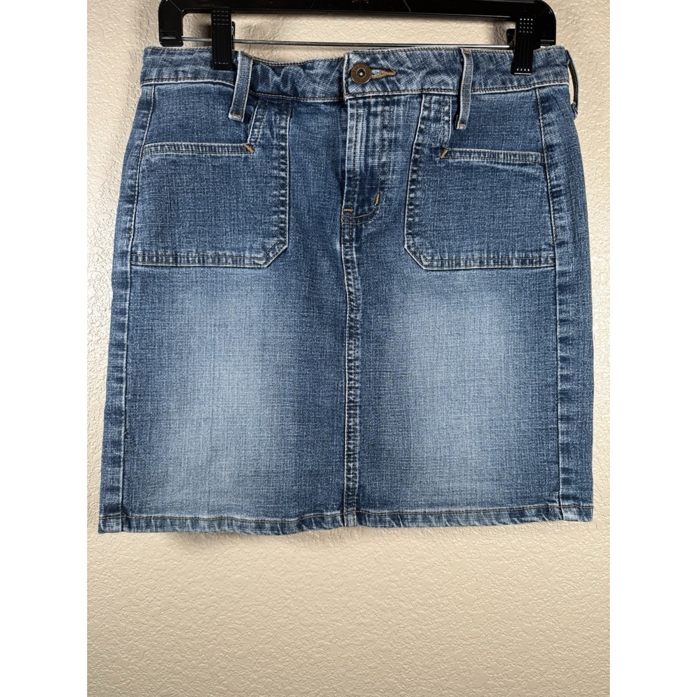 Vintage Y2K L.E.I  Utility Gear Jean Skirt Size 9 Mini